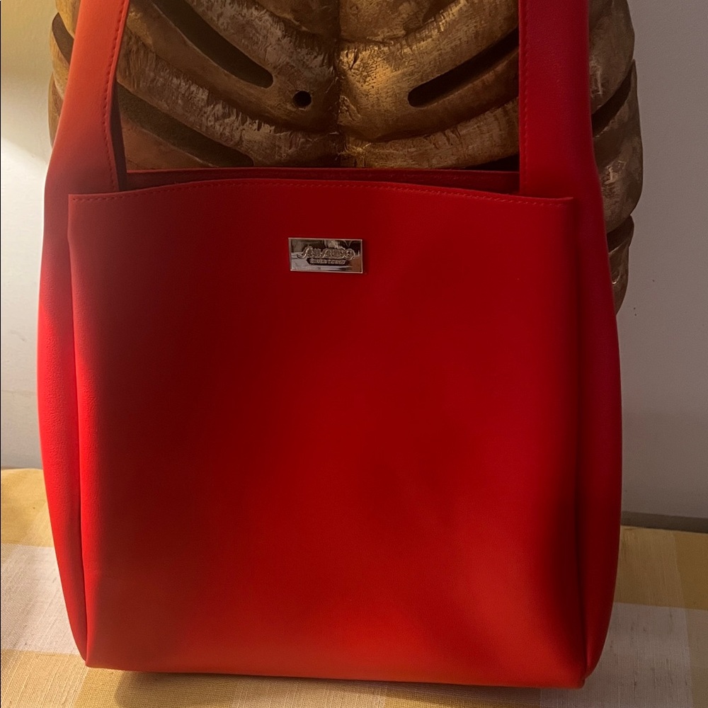 Shiseido Red Hobo Bag - Picture 3 of 15